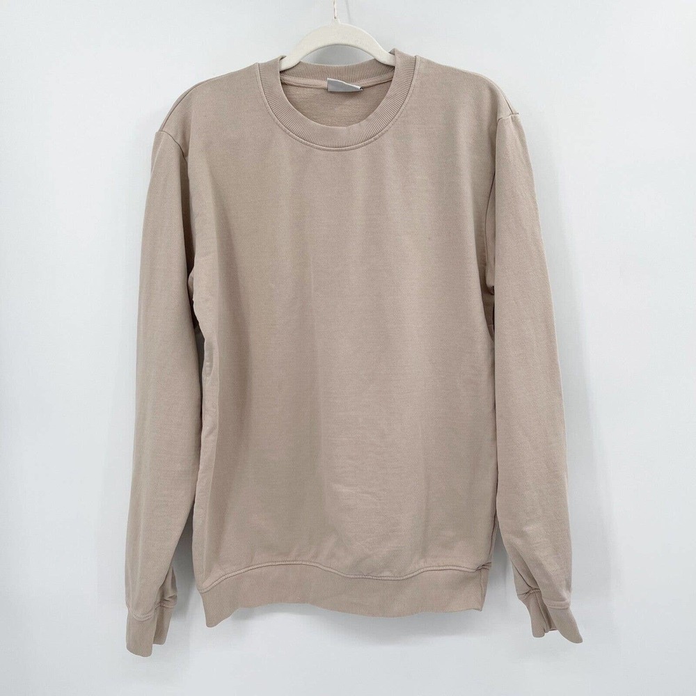 Bolongaro Trevor Crewneck Sweatshirt Beige Size S Long Sleeve Ribbed‎ Trim
